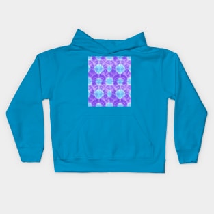 Blue and Purple Technicolor Tie-Dye Kids Hoodie